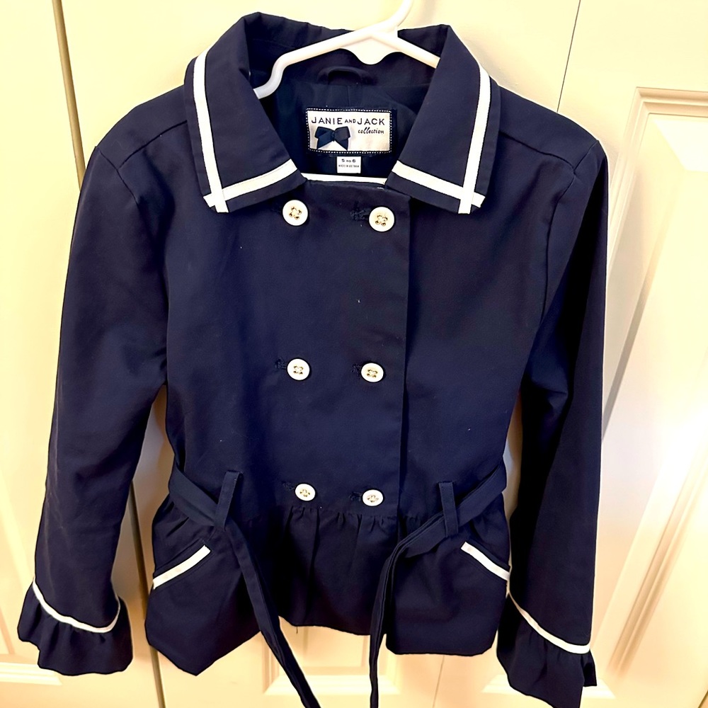 Janie & Jack girls lightweight jacket sz 5-6